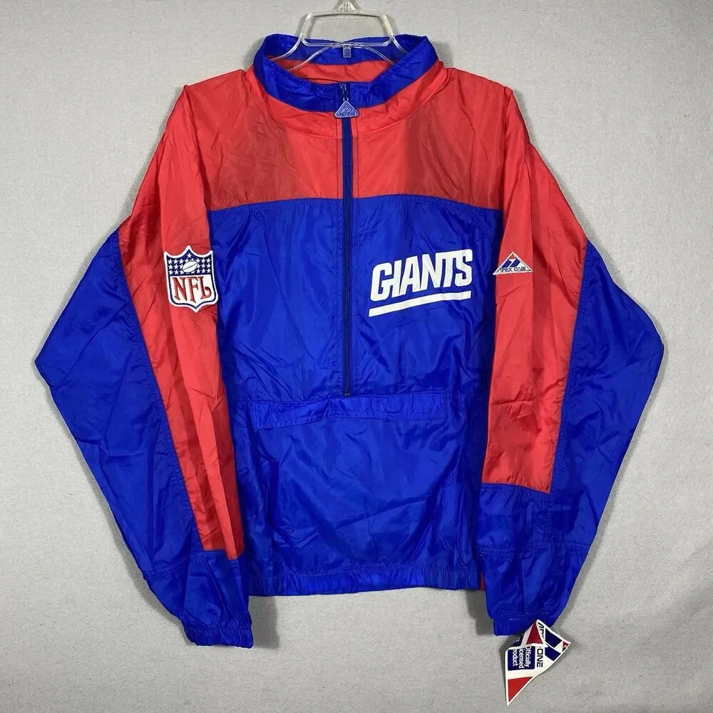 Vintage Apex One New York Giants Jacket Windbreaker Large Lightweight New NWT
